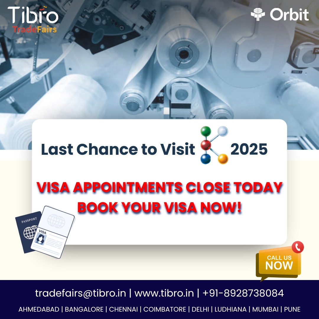 Book Visa for K 2025 Trade Fair with Tibro Trade Fairs – Visa Appointments Closing Today
